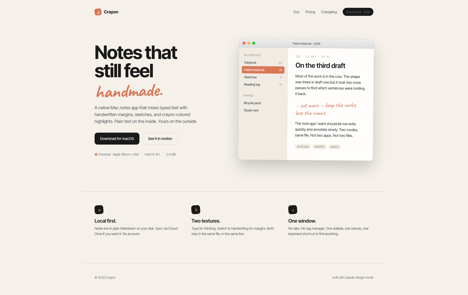 Crayon notes app marketing